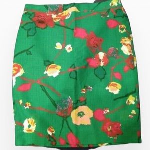 J. Crew The Pencil Skirt Style B8203 Basketweave Cotton Multi Color Size…